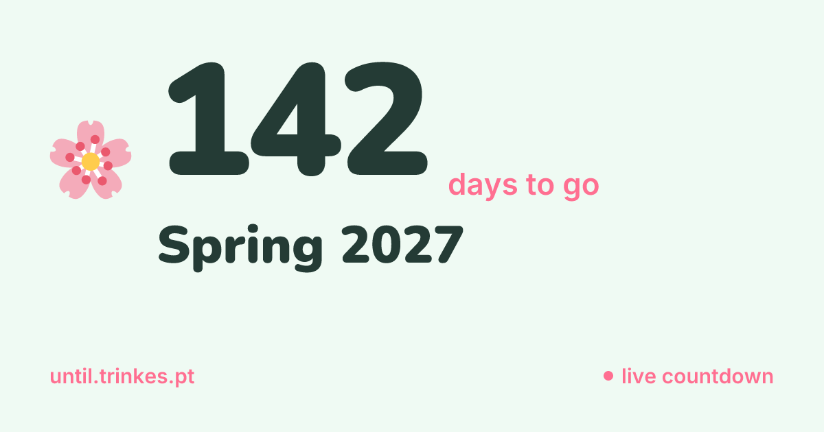 How many days until Spring 2027? — live countdown