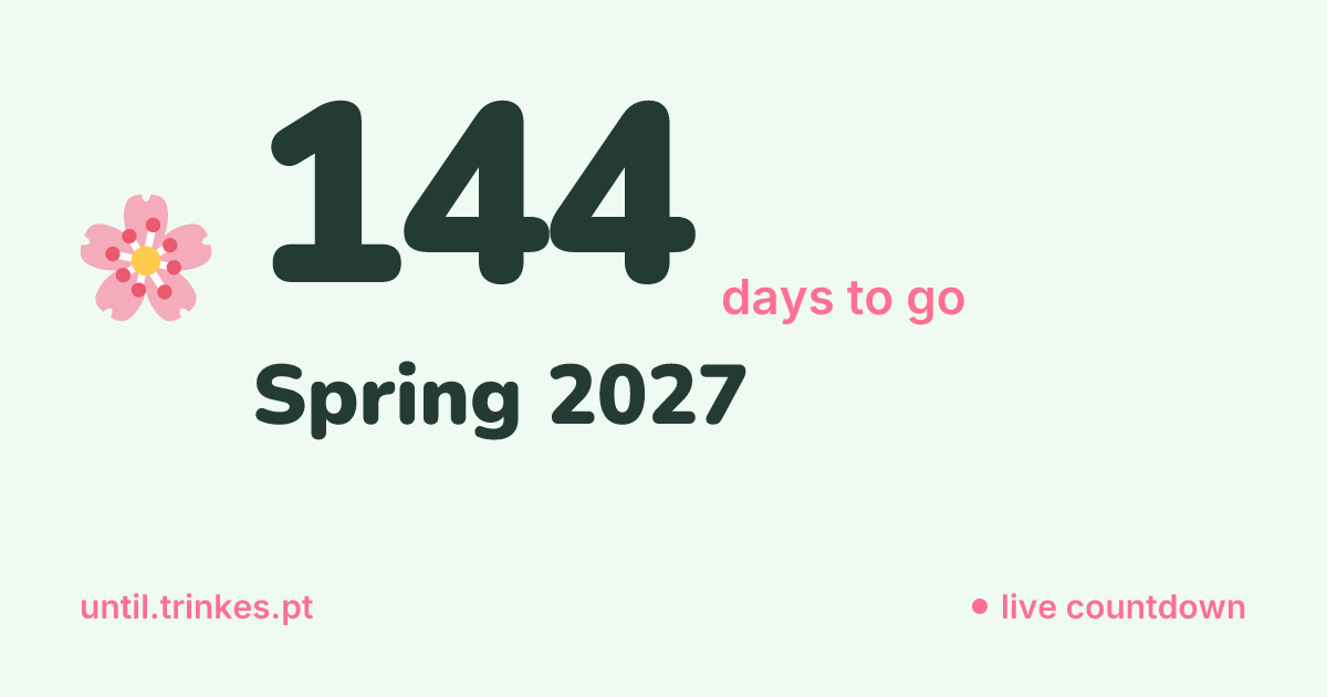 How many days until Spring 2027? — live countdown