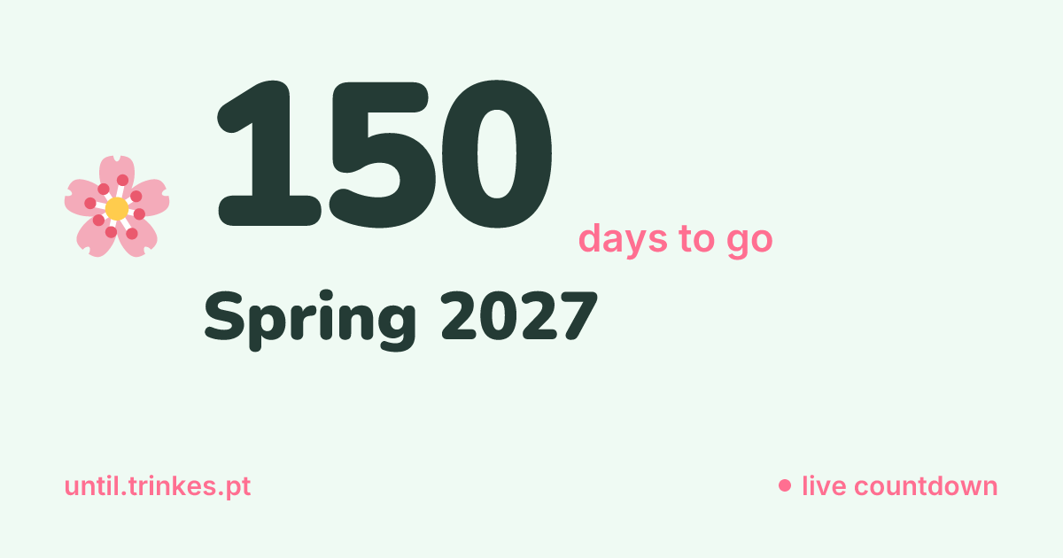How many days until Spring 2027? — live countdown