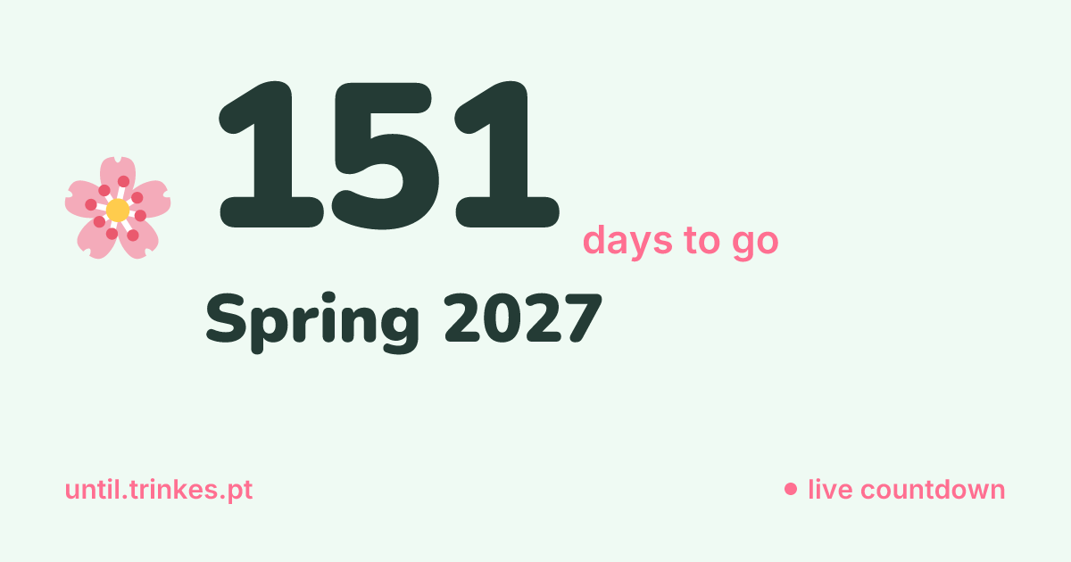 How many days until Spring 2027? — live countdown